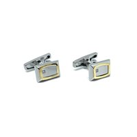 Cufflinks Arkano Man in Steel Diamante 0.02 Ct GEO04G - GEO04G